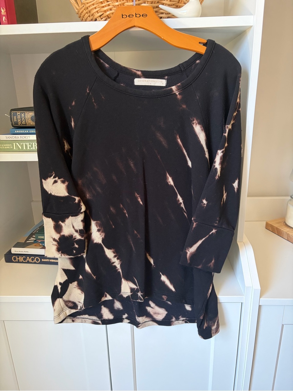Generation Love Black Tie-Dye Long Sleeve Pullover